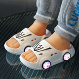 Child Summer Shoes LED Lights Slippers Boy Girl Luminous Slippers Baby Indoor Soft Bottom Sandals Kid Home Parent-child Sandals
