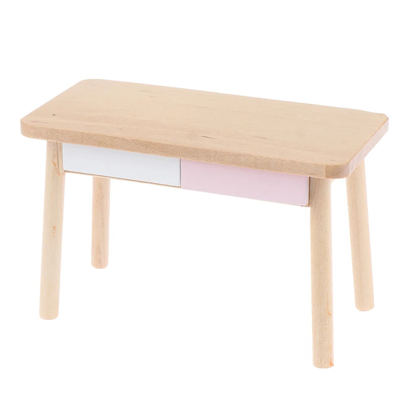 1:12 Dollhouse Miniature Furniture Table Coffee Table Computer Desk Dollhouse Livingroom Kitchen Leisure Table Model