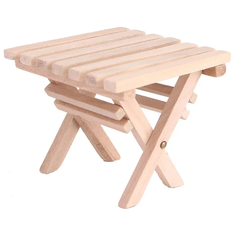 1:12 Scale Dollhouse Furniture Miniature Teatable Scenery Model Wood Stool Flower Rack Dolls Accessories Photography Props